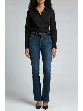 Lauren Ralph Lauren Dark Wash, Mid-Rise, Classic Bootcut Jeans, Size 6